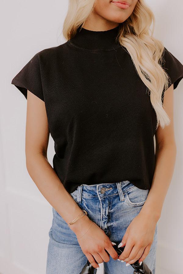 Statement Piece Knit Top in Black Product Image