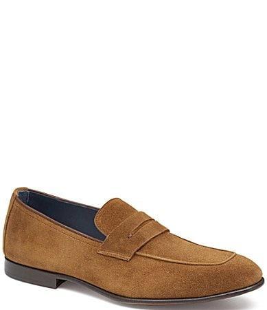Johnston  Murphy Collection Mens Taylor Suede Penny Loafers Product Image