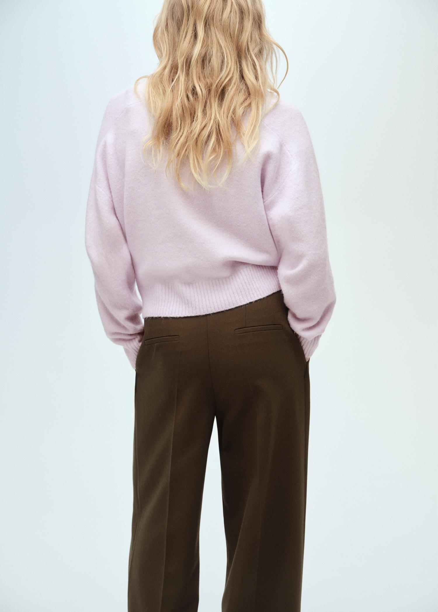 V-neck knit sweater - Women | MANGO USA Product Image