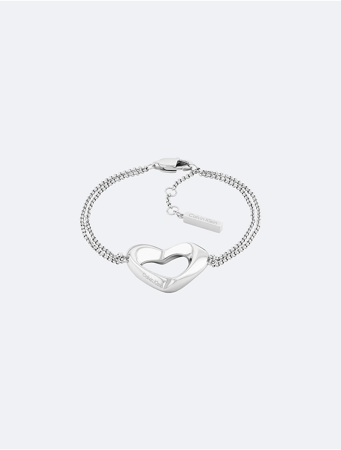 Calvin Klein Womens Asymmetric Heart Bracelet - Metallic Product Image