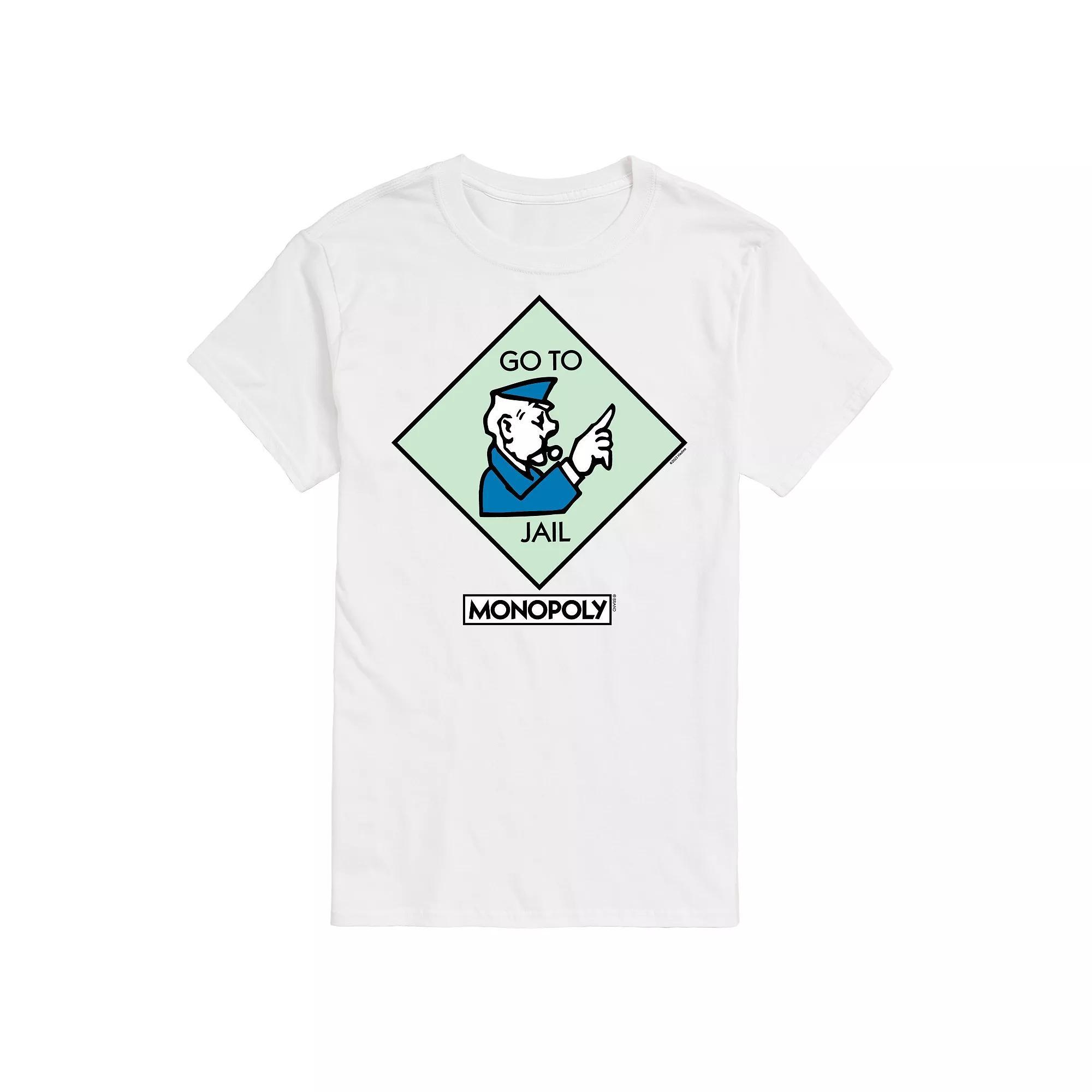 Mens Monopoly Go To Jail Square Graphic Tee Product Image