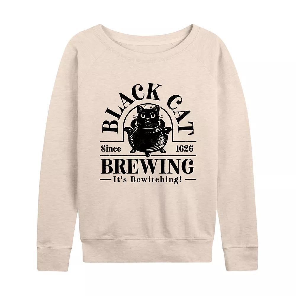Womens Black Cat Brewing French Terry Long Sleeve Tee Product Image