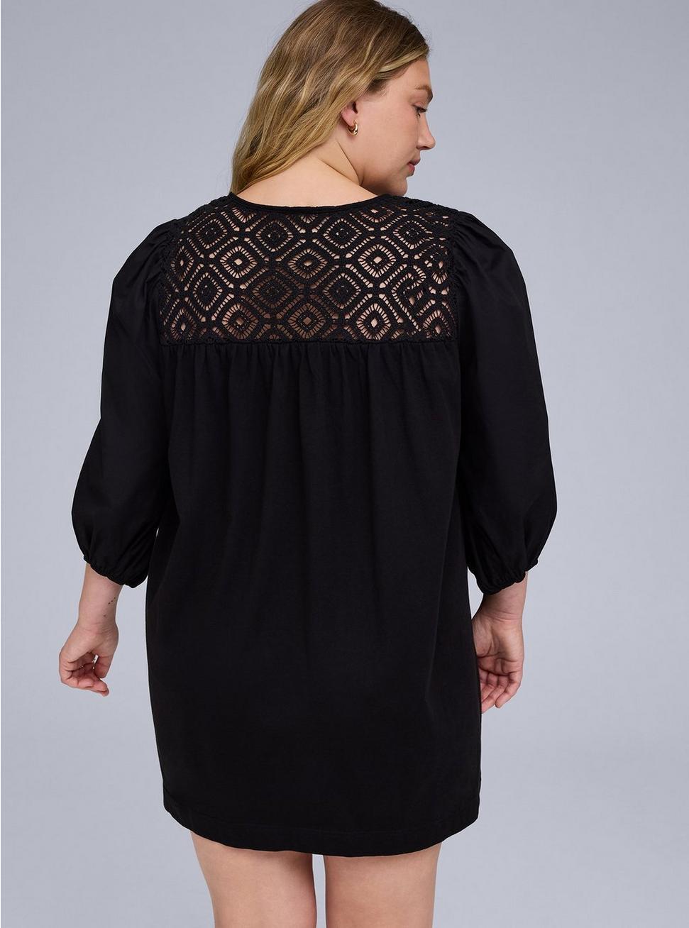 Belle Isle Crochet Popover Mini Dress Product Image