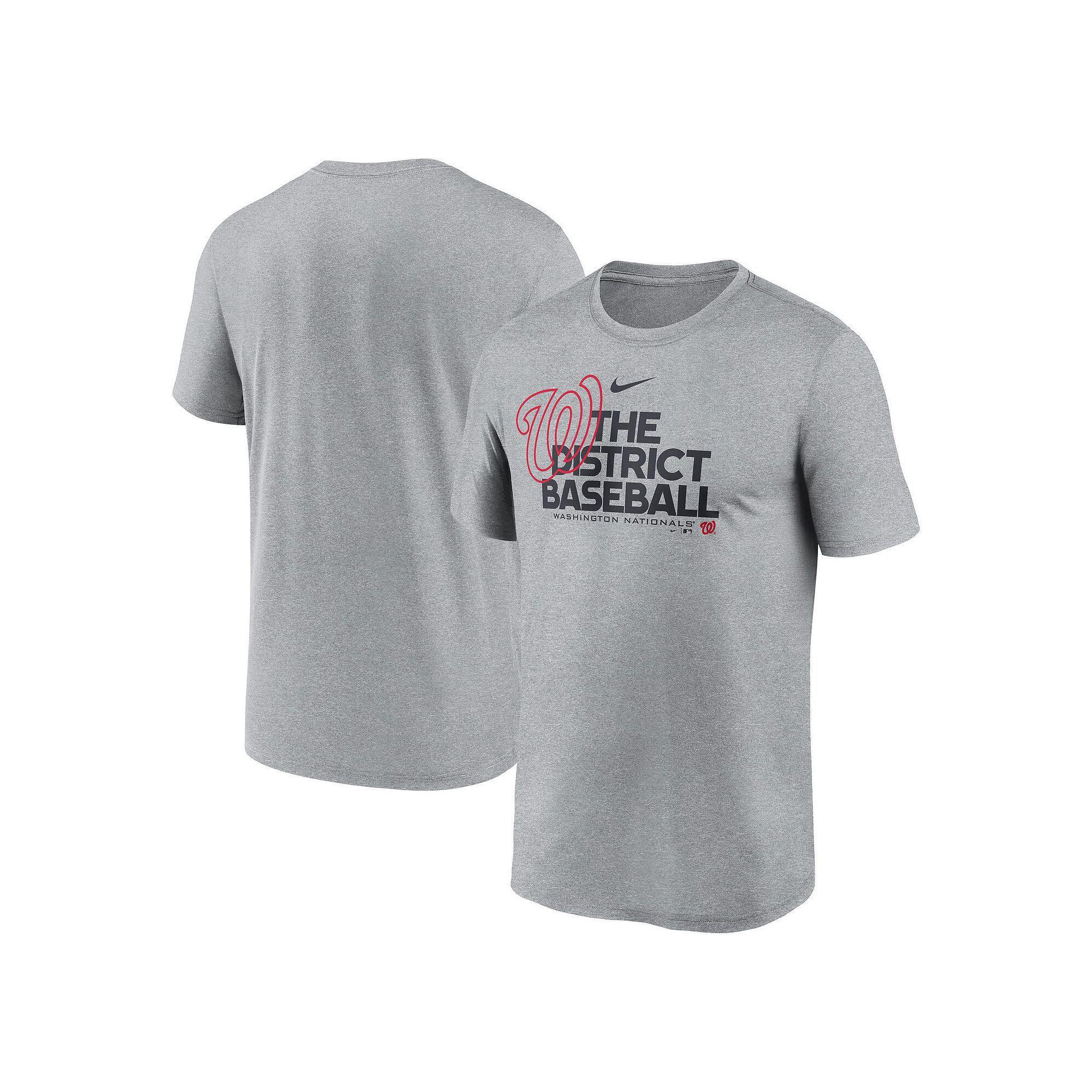 Men's Nike Heathered Charcoal Washington Nationals Local Rep Legend Performance T-Shirt, Size: XL Product Image