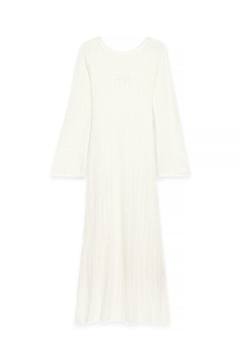 Deep Back Knitted Maxi Dress Product Image