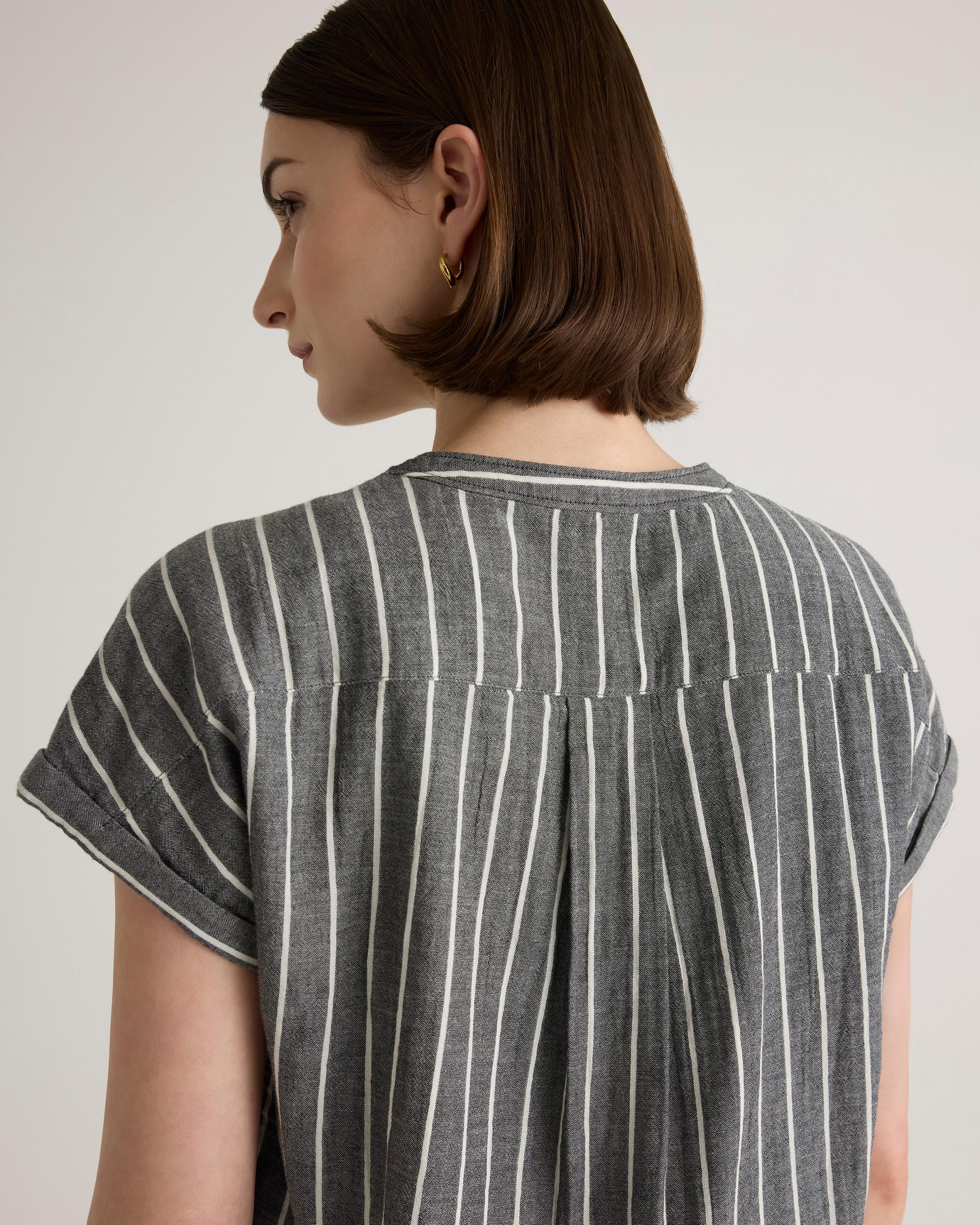 Quince | Women's Gauze Roll Sleeve Shirt Organic Cotton Product Image