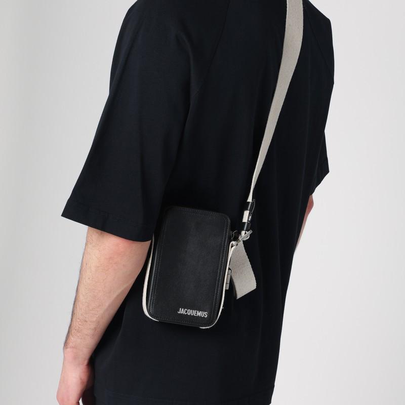 JACQUEMUS Small Crossbody Bag Le Cuerda Black Product Image