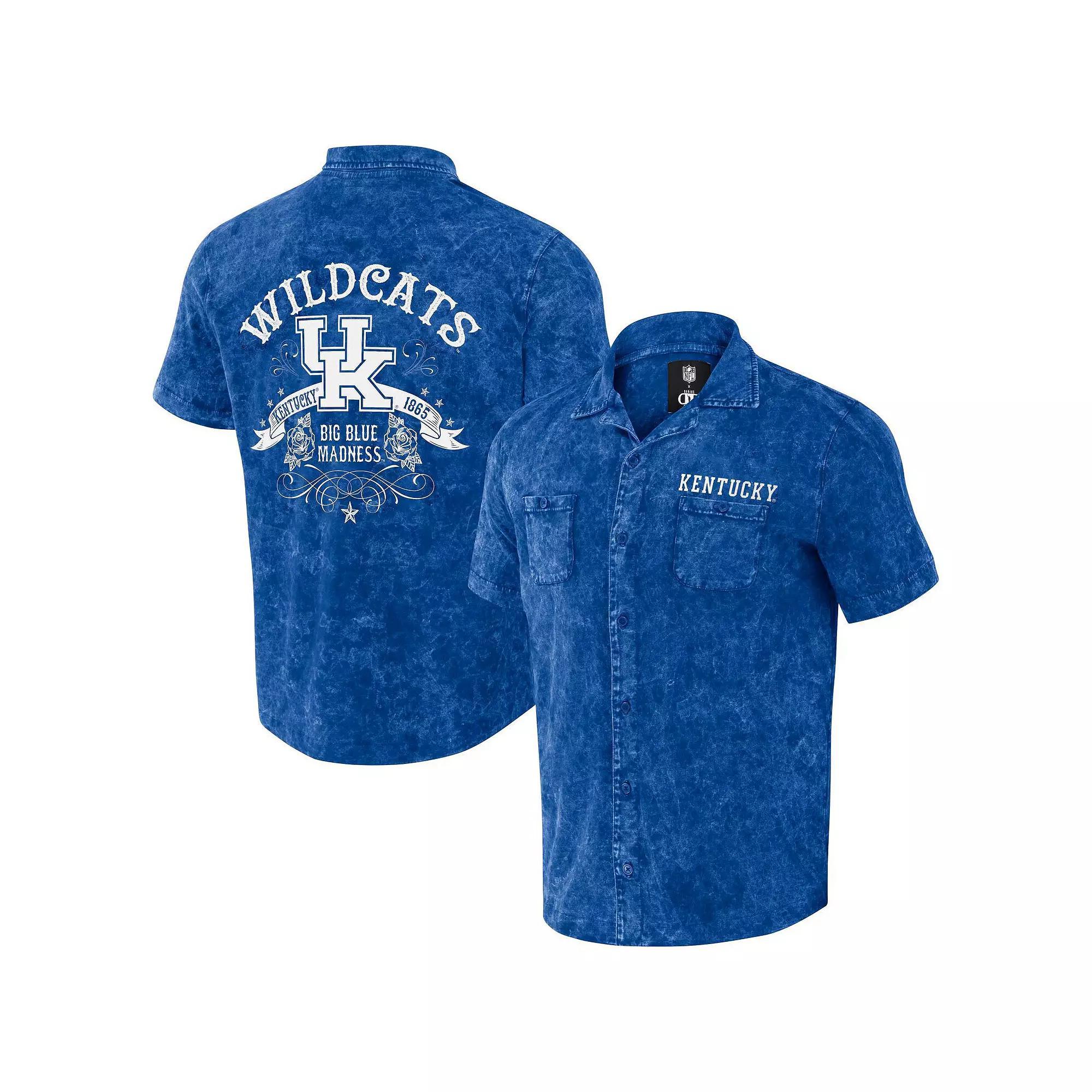 Men's Darius Rucker Collection by Fanatics  Royal Kentucky Wildcats Team Color Button-Up Shirt, Size: Medium, Blue Product Image