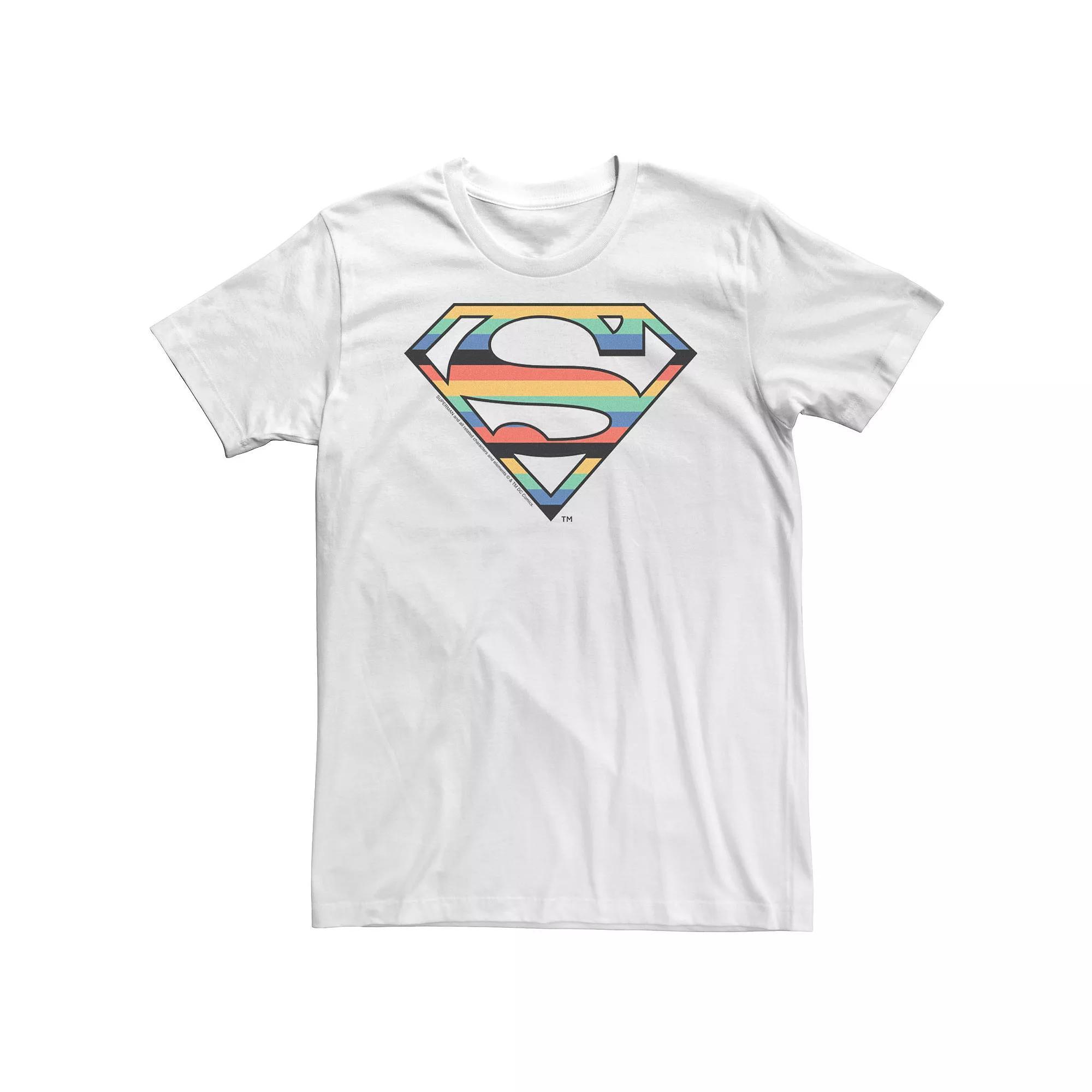 Big & Tall DC Comics Superman Retro Logo Tee, Men's, Size: 3XL, White Product Image