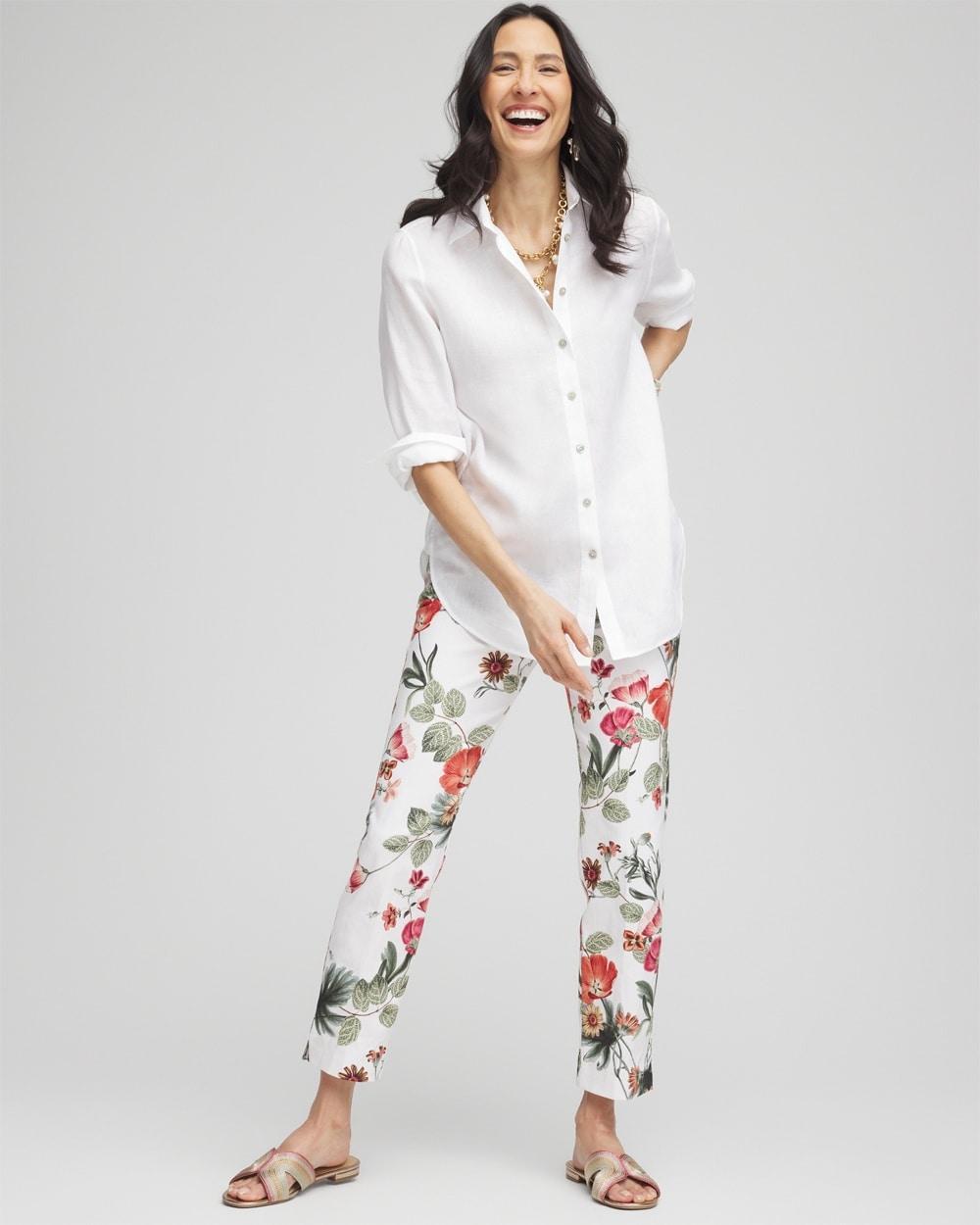 Brigitte™ Slub Cropped Pants Product Image