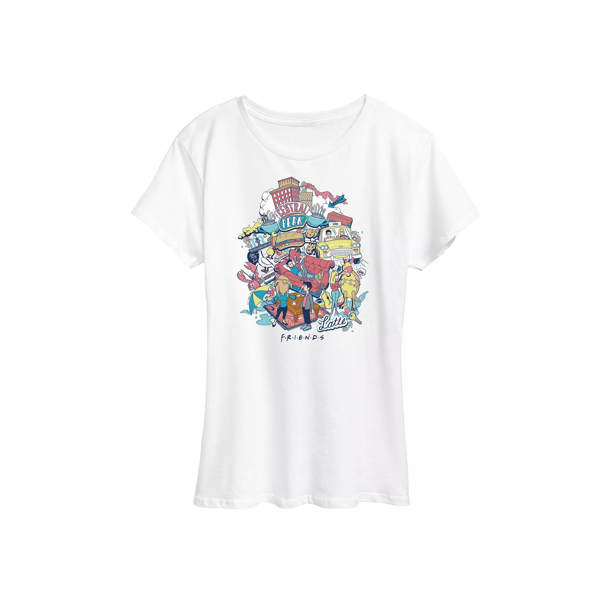 Womens Friends Collage Graphic Tee Product Image