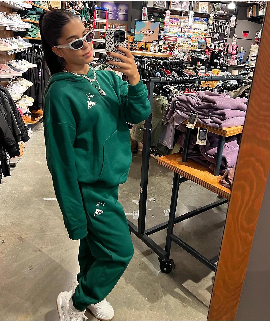 adidas Bluv Q3 Green Hoodie Product Image