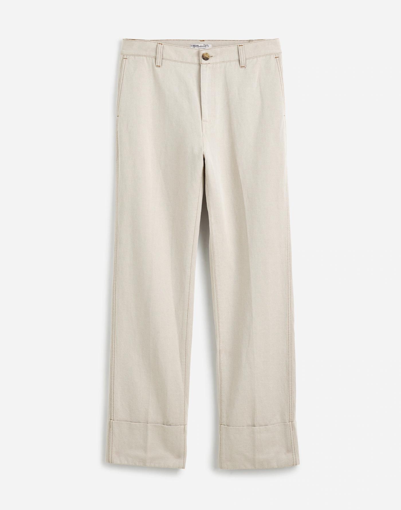 The Tall Dean Easy Straight Pant in Cotton-Linen Blend Product Image