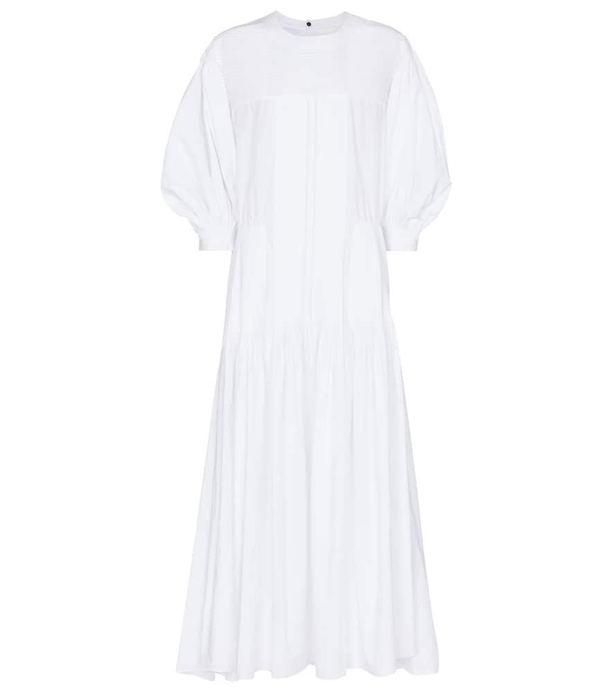 JIL SANDER Drape-detail A-line Dress In White Product Image