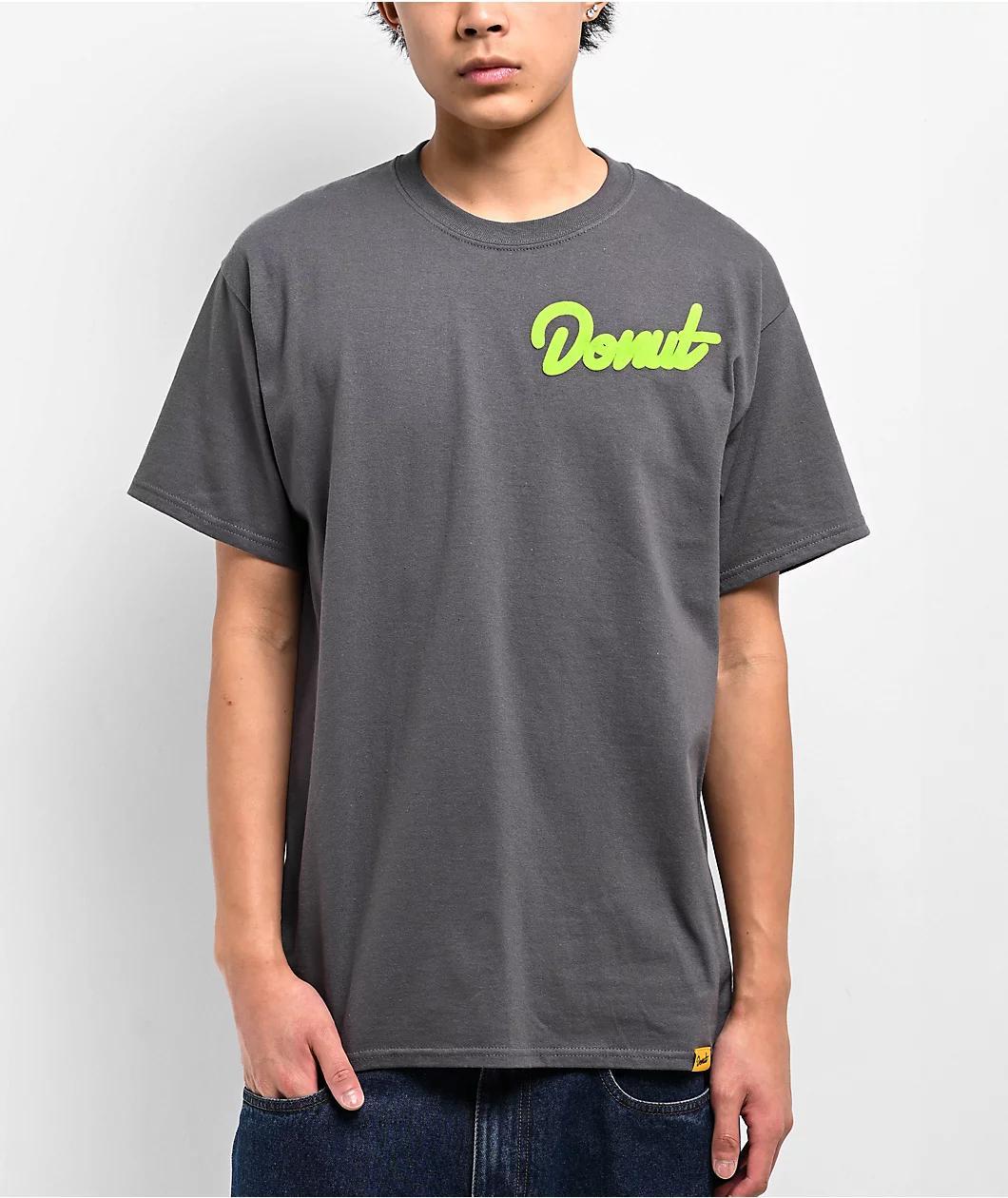 Donut Cap Cracked 2 Charcoal T-Shirt Product Image