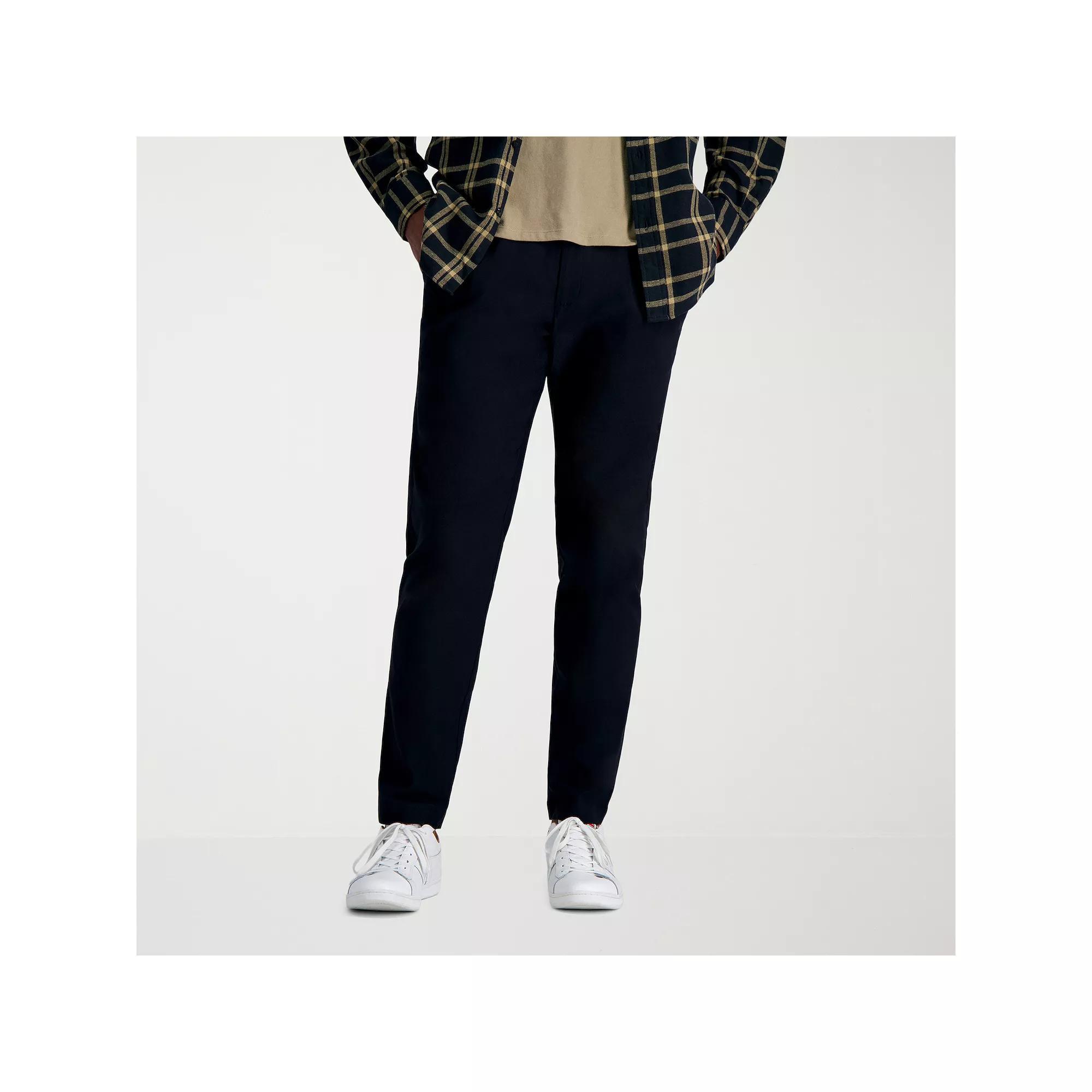Mens Haggar Life Khaki Slim Fit Flex Pants Grey Heather Product Image