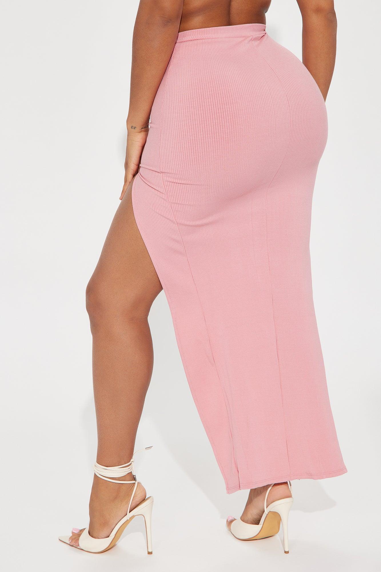 Abbey Snatched Maxi Skirt - Mauve Product Image