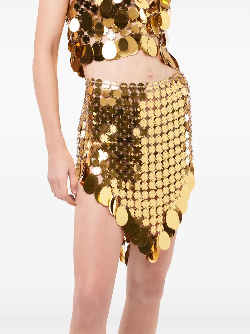 Gold Sparkle Assembly mini skirt Product Image