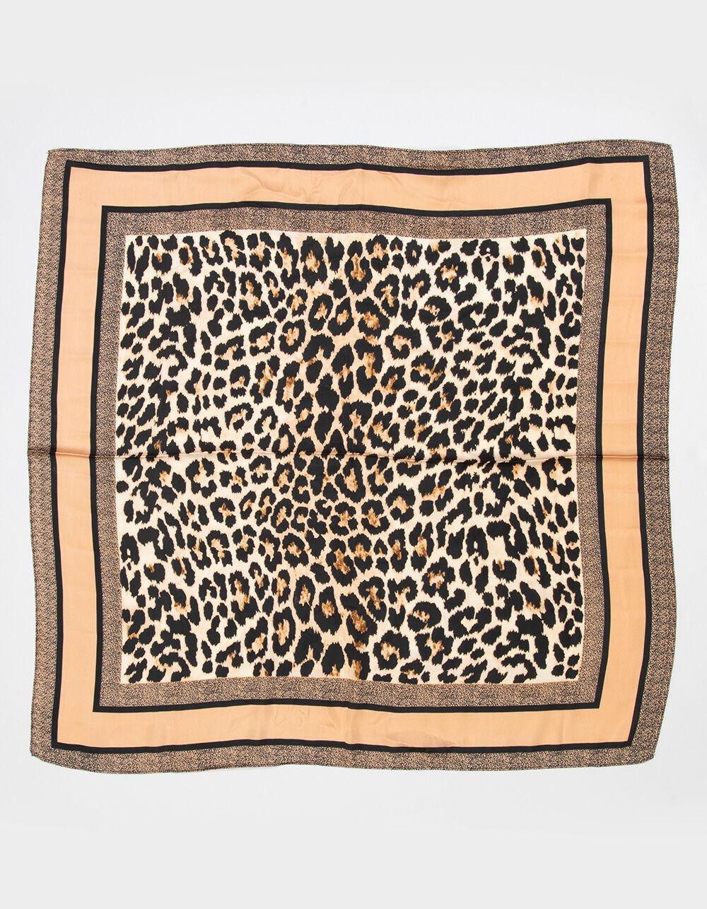 FULL TILT Leopard Print Satin Scarf - LEOPARD Product Image