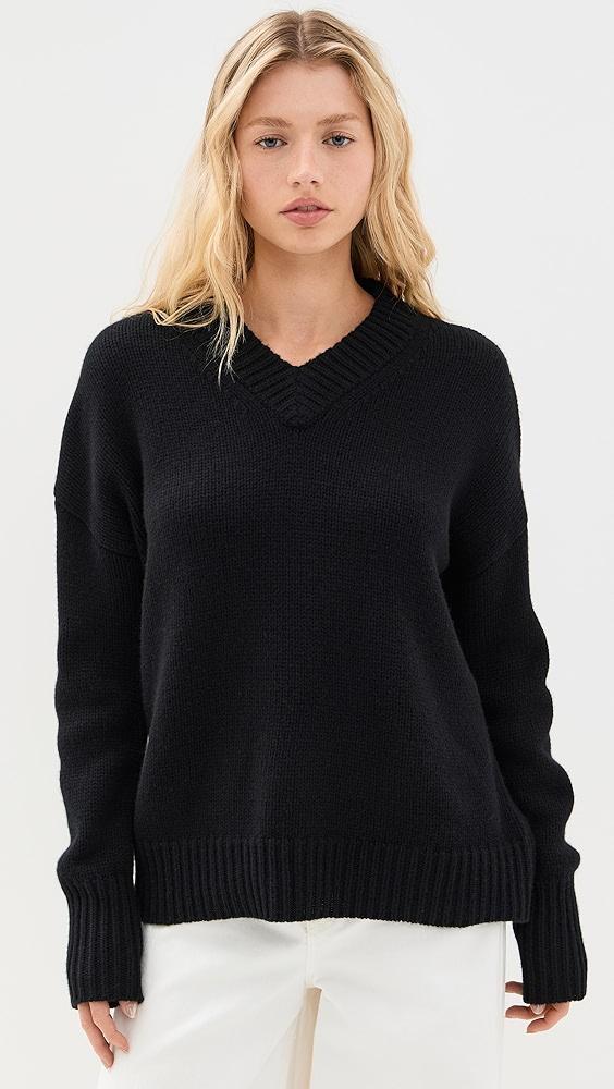 La Ligne Solid Marin V Neck Sweater | Shopbop Product Image