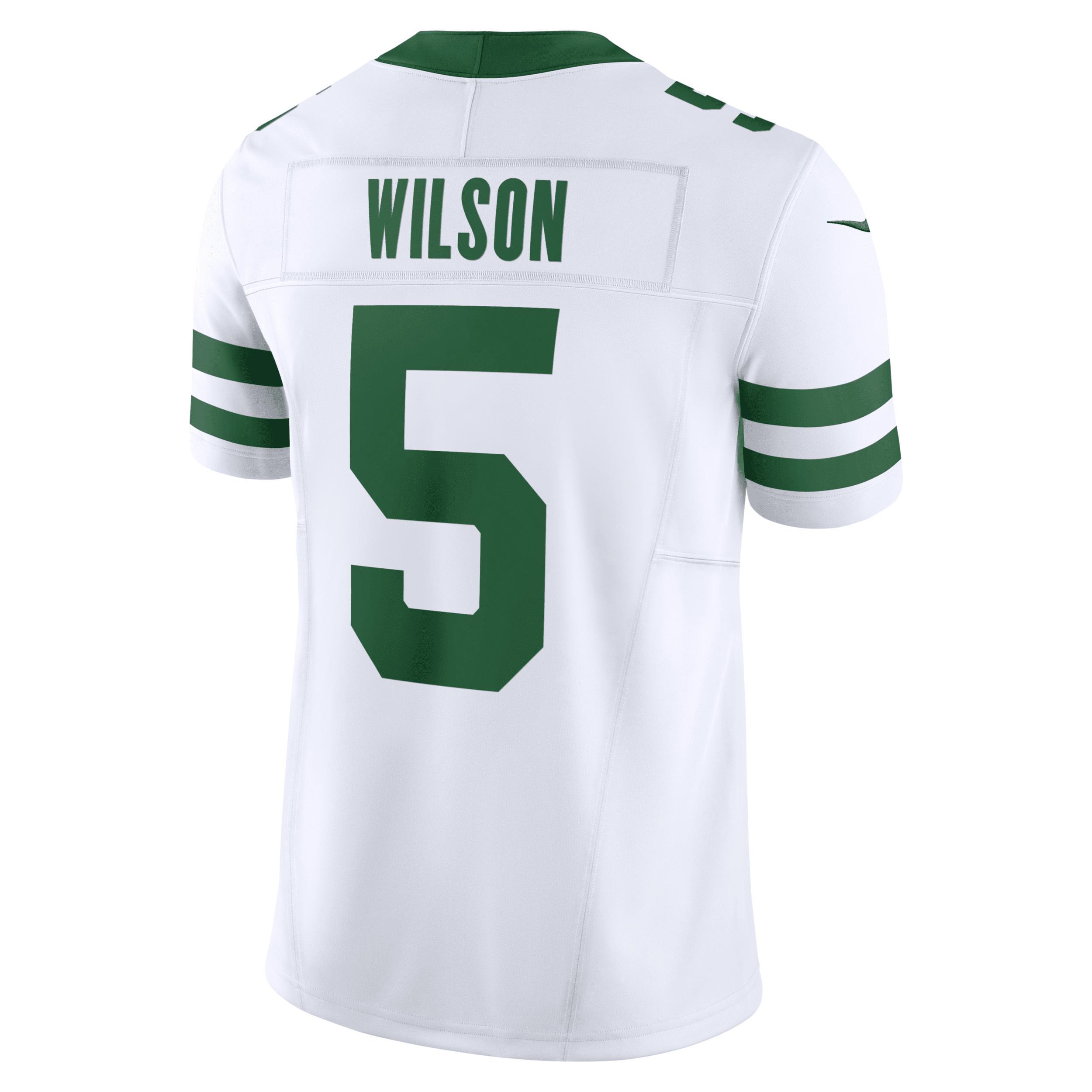 Men's Nike Garrett Wilson Legacy White New York Jets Vapor F.U.S.E. Limited Jersey, Size: XL Product Image
