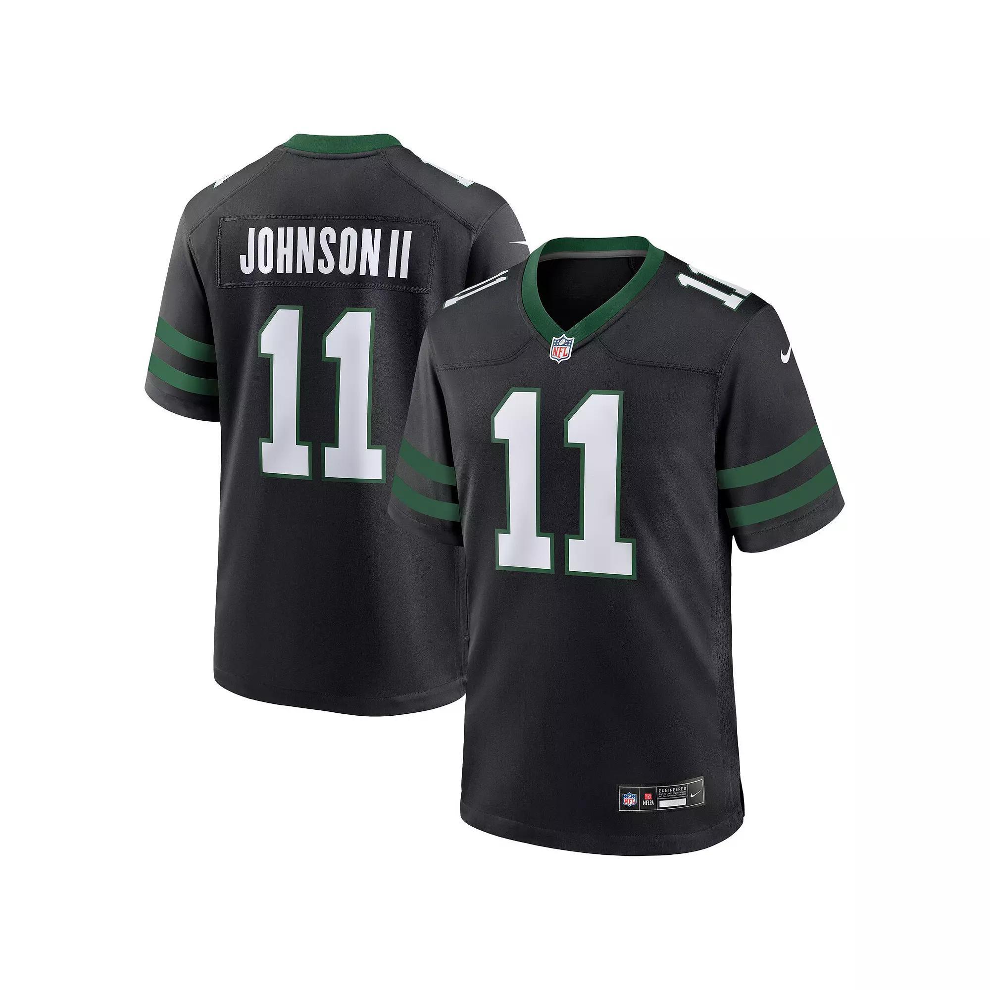 Men's Nike Jermaine Johnson II Legacy Black New York Jets Alternate Game Jersey, Size: Medium Product Image