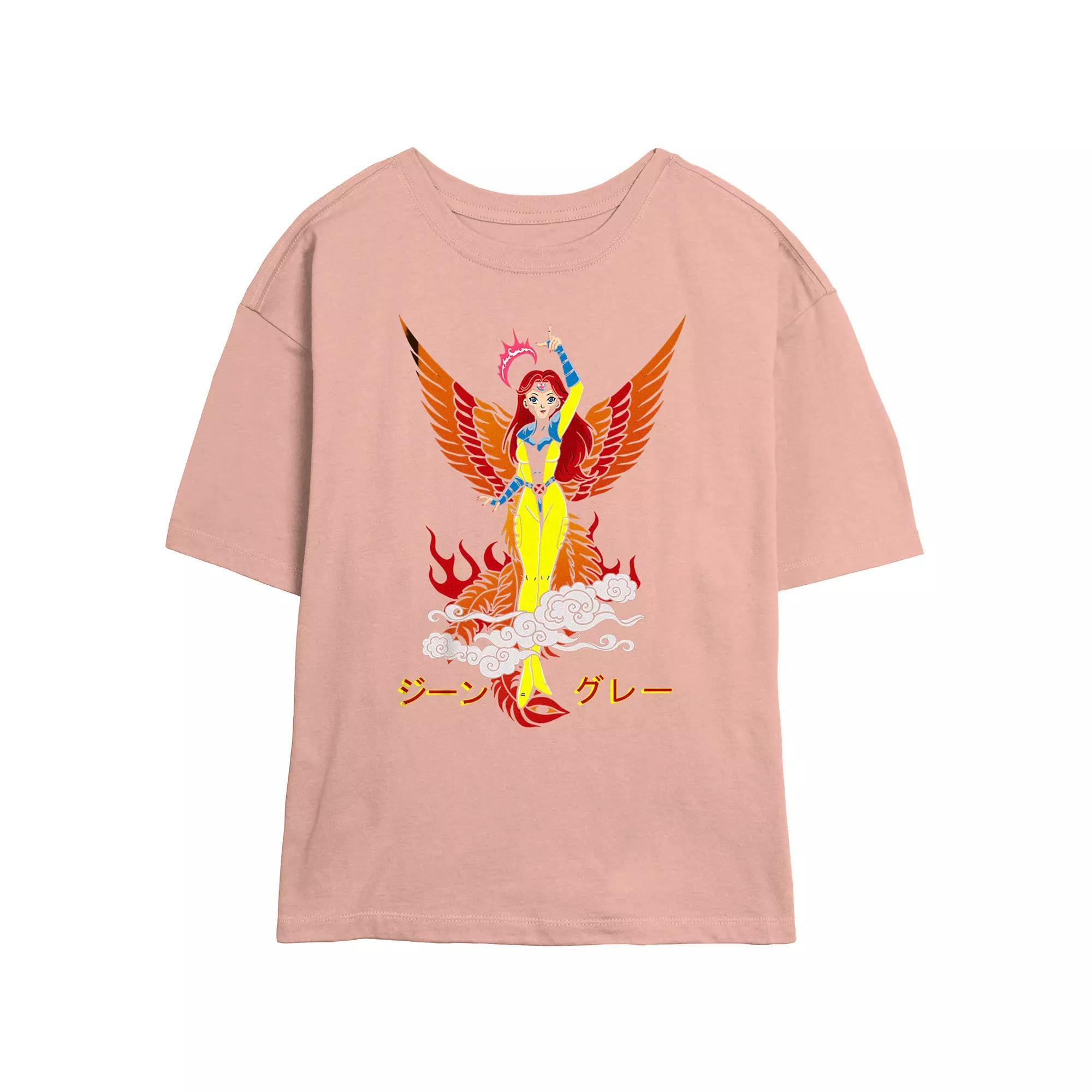 Juniors' X-Men Jean Grey Becoming Phoenix Skimmer Graphic Tee, Girl's, Size: XS, Pink Product Image