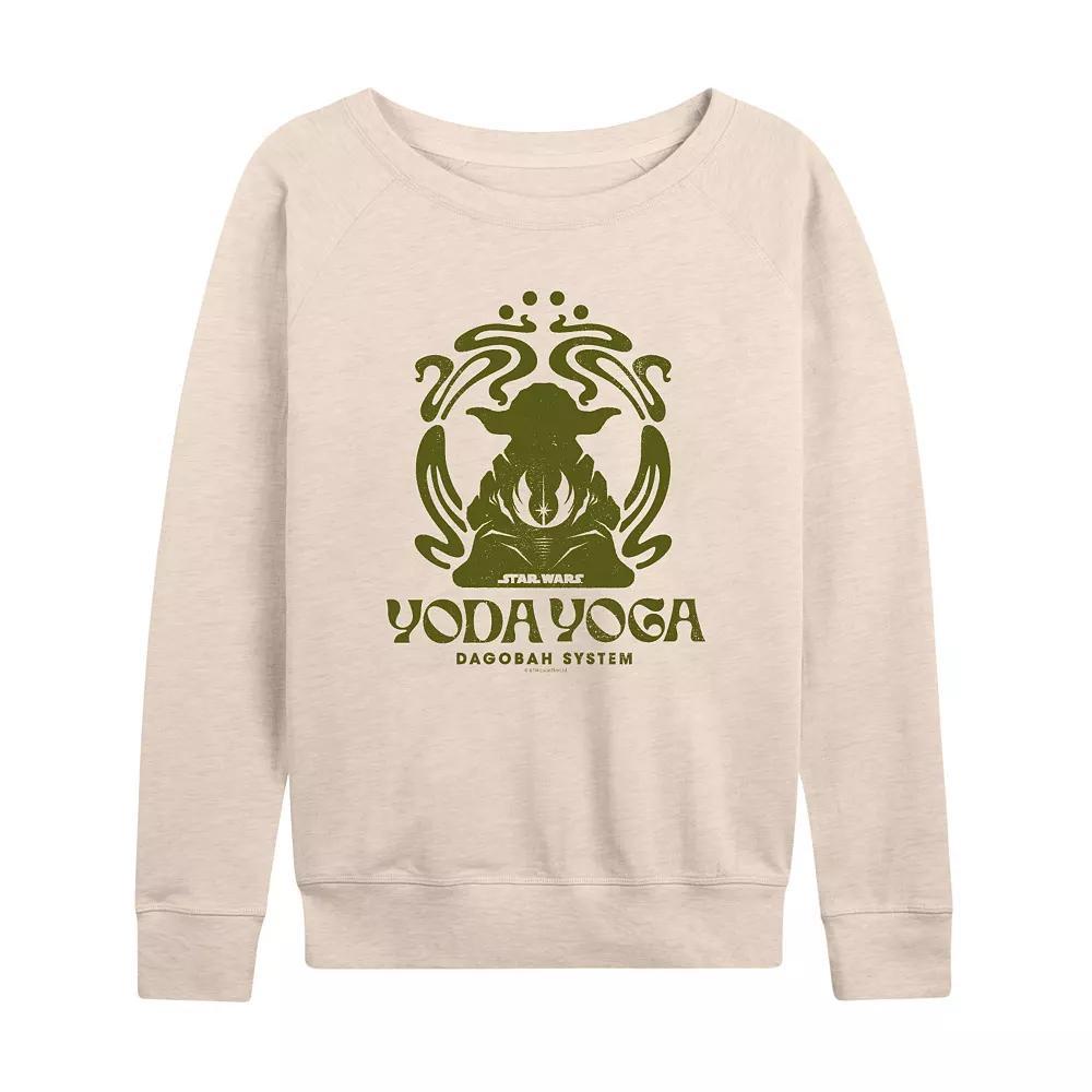 Womens Star Wars Yoda Yoga French Terry Long Sleeve Tee Product Image