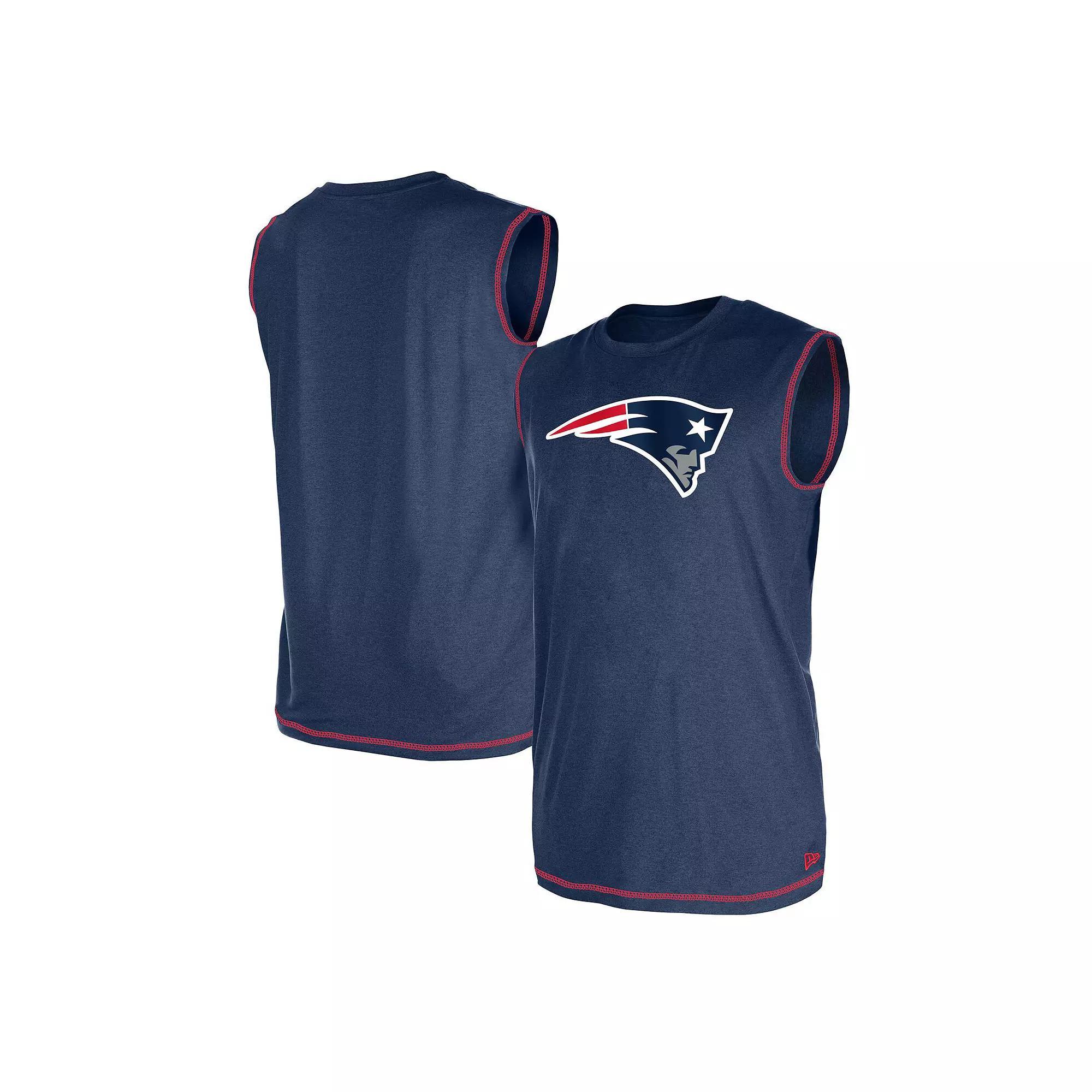 Men's New Era Navy New England Patriots Tank Top, Size: Large, Blue Product Image