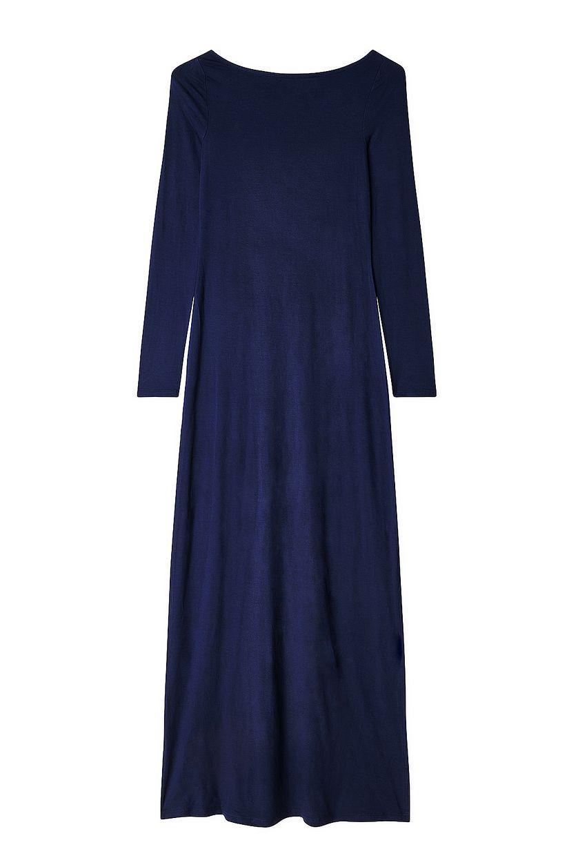 Soft Line Boat Neck Maxi Dress Product Image