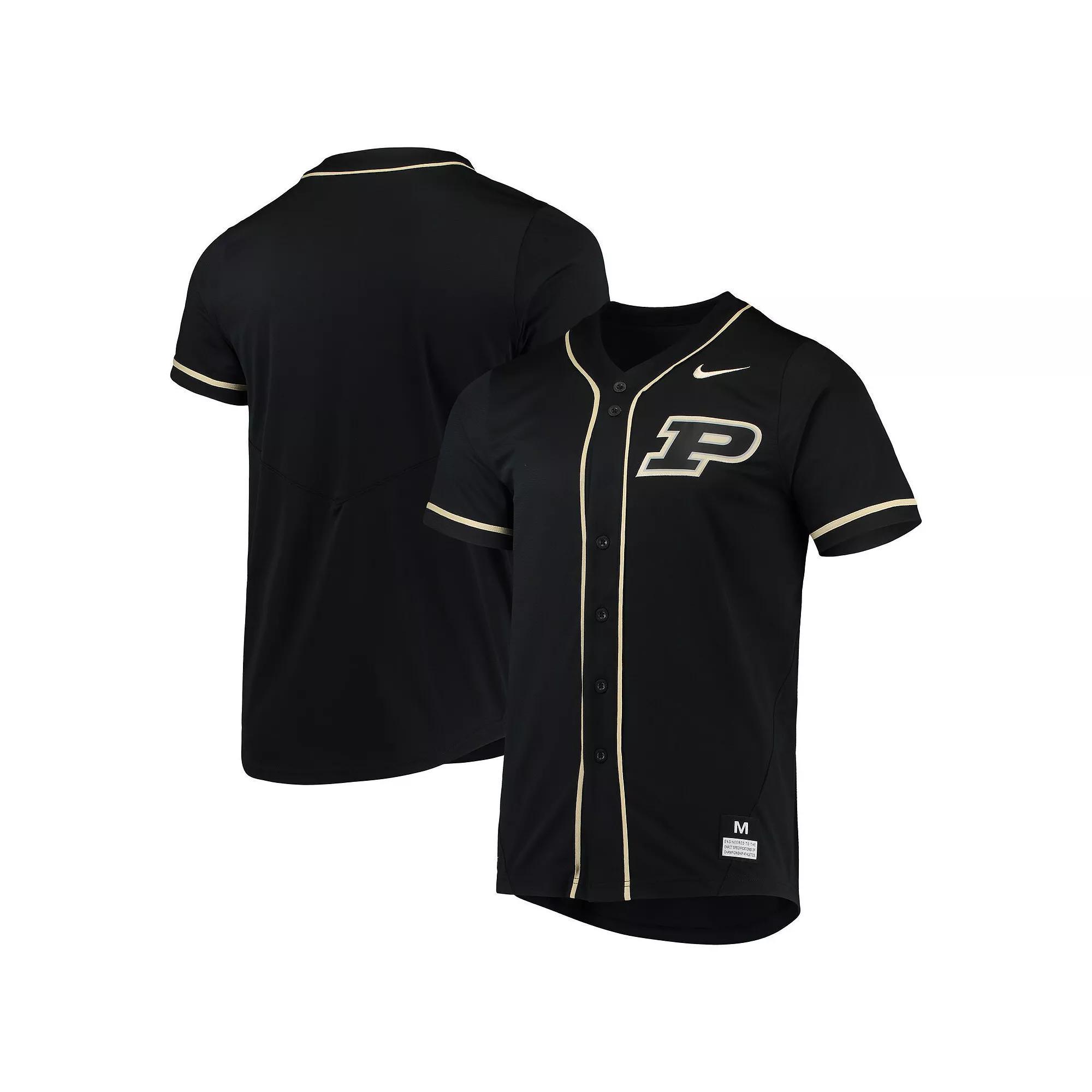 Men's Nike Black Purdue Boilermakers Replica Baseball Jersey, Size: XL Product Image