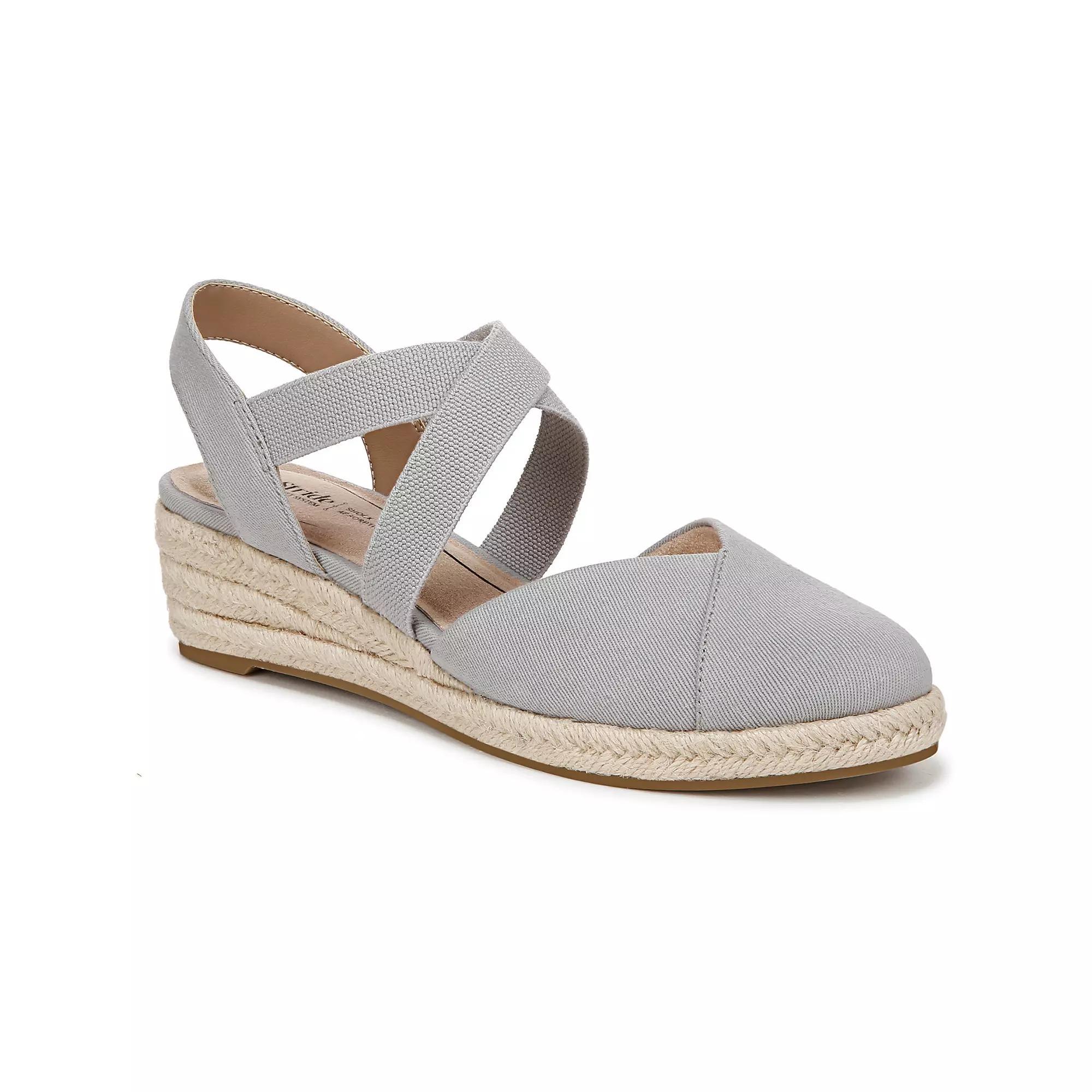 LifeStride Kimball Women's Espadrille Slip-On Wedges, Size: 10, Cloudy Gray Product Image