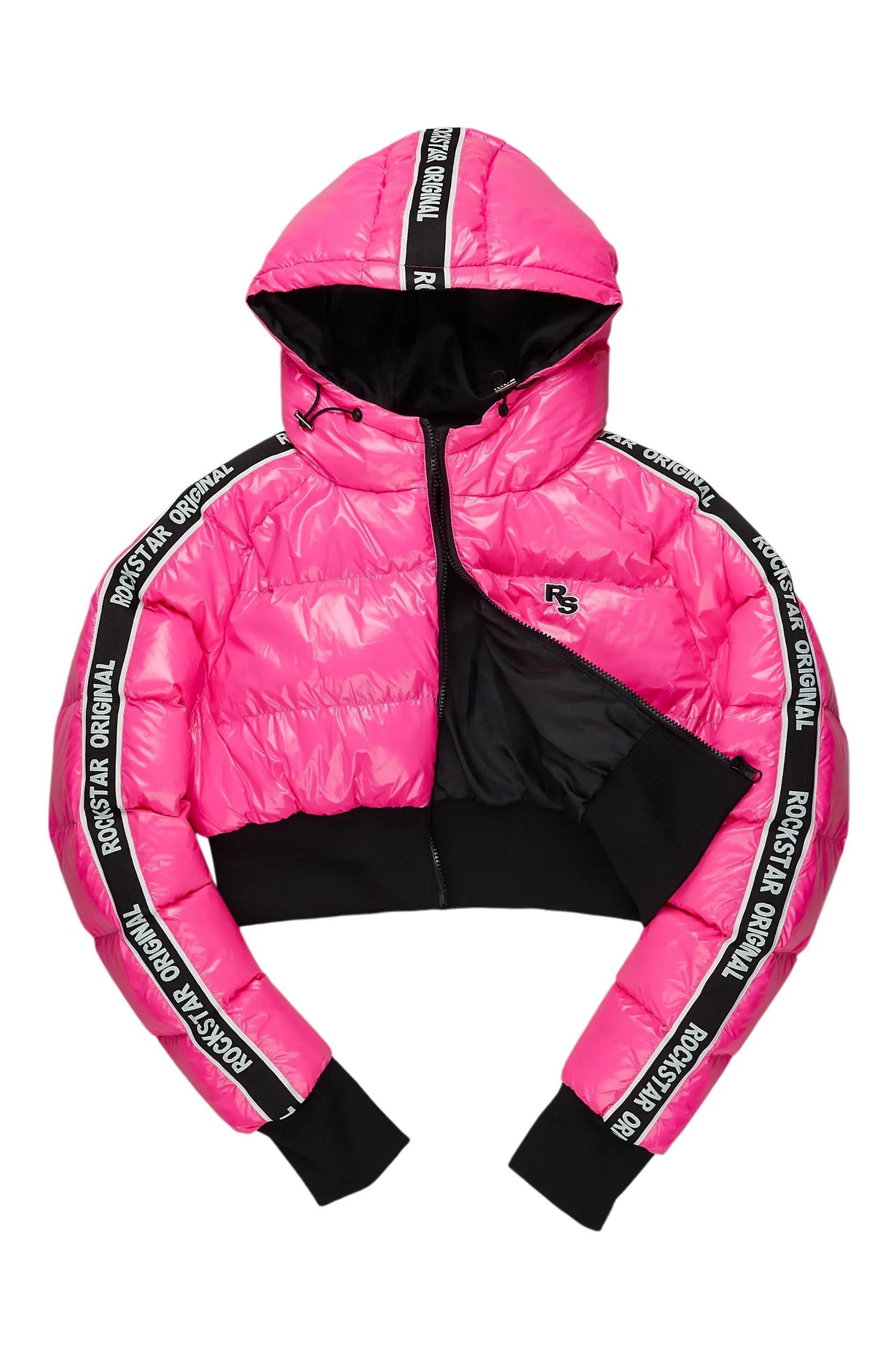 Jackey Hot Pink 2.0 Crop Puffer Jacket Female Product Image
