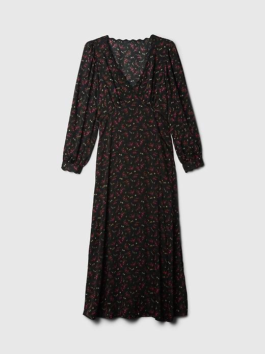 Satin Empire Midi Dress Product Image