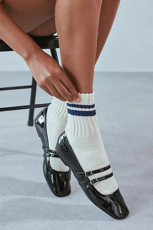Athletic Striped Scrunch Crew Sock Womens at Urban Outfitters Product Image