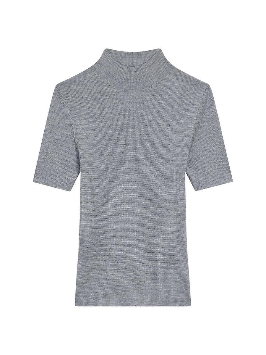 Womens Leenda Merino Wool Short-Sleeve Sweater Product Image