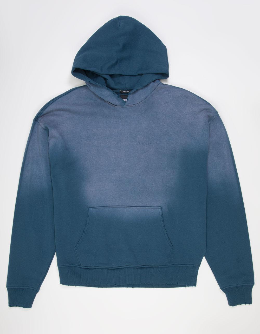 RSQ Mens Faded Oversized Hoodie - BLACK Product Image