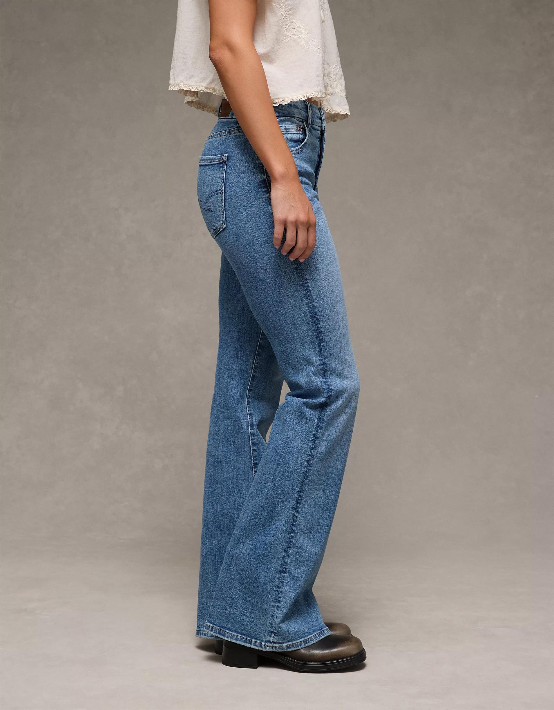 AE Luxe Super High-Waisted Flare Jean Product Image