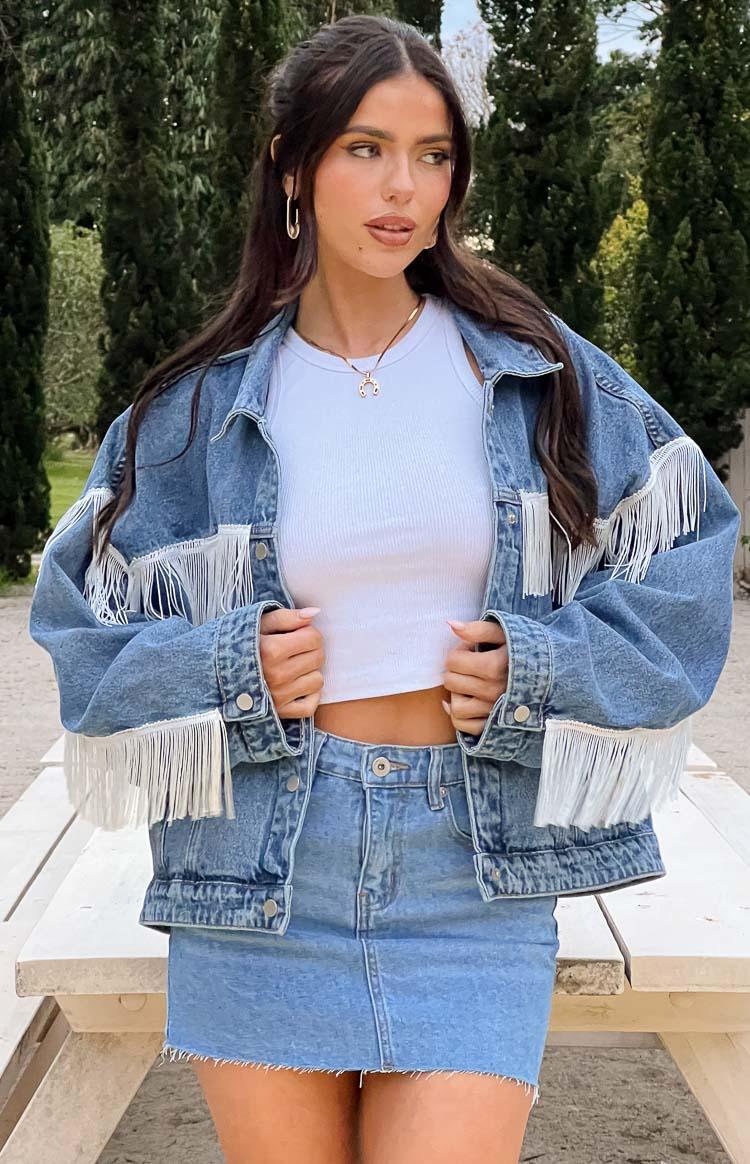 Western Ways Mid Wash Denim Jacket Product Image