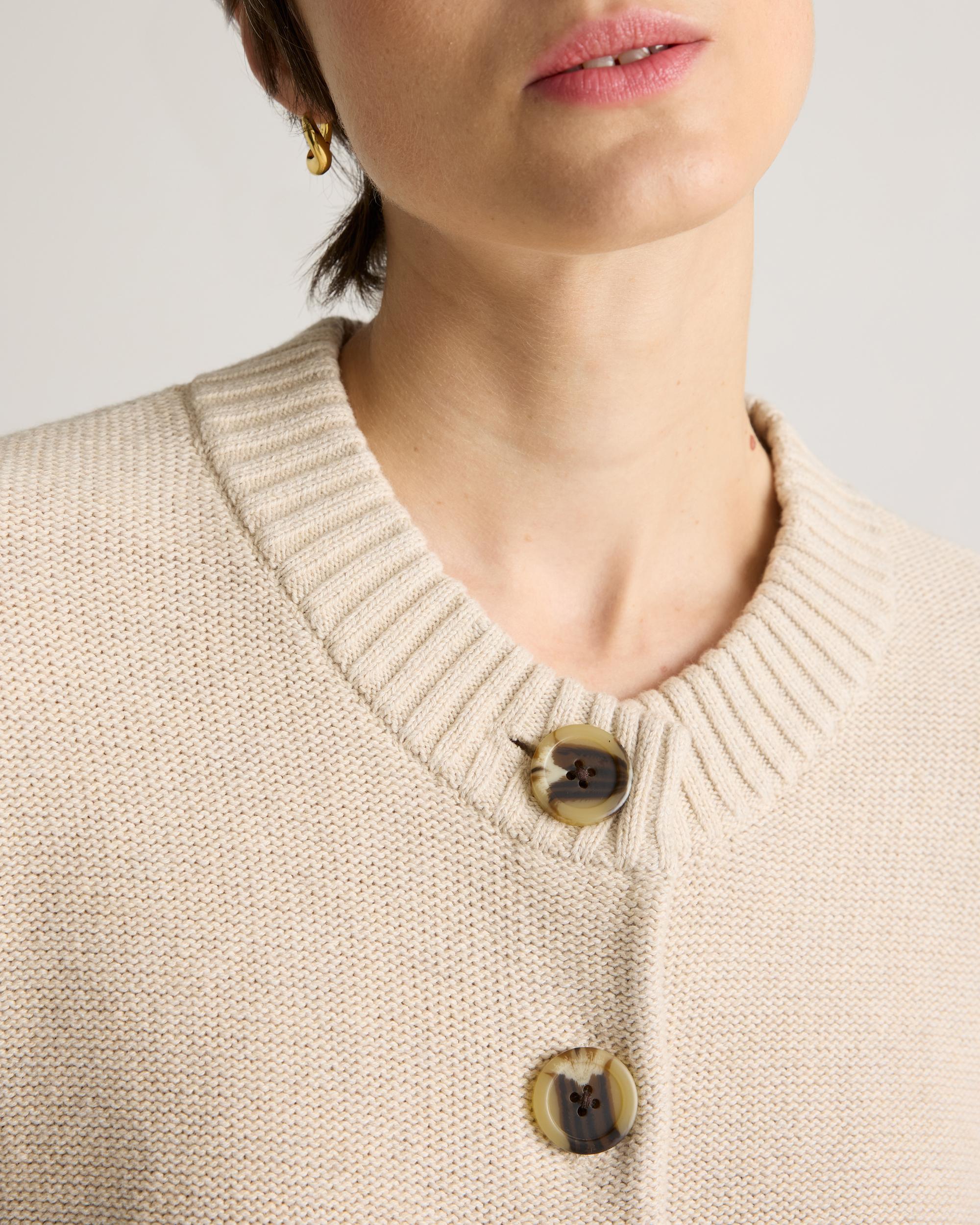 Quince | Women's Cropped Cardigan Sweater Size XS, Organic Cotton Product Image