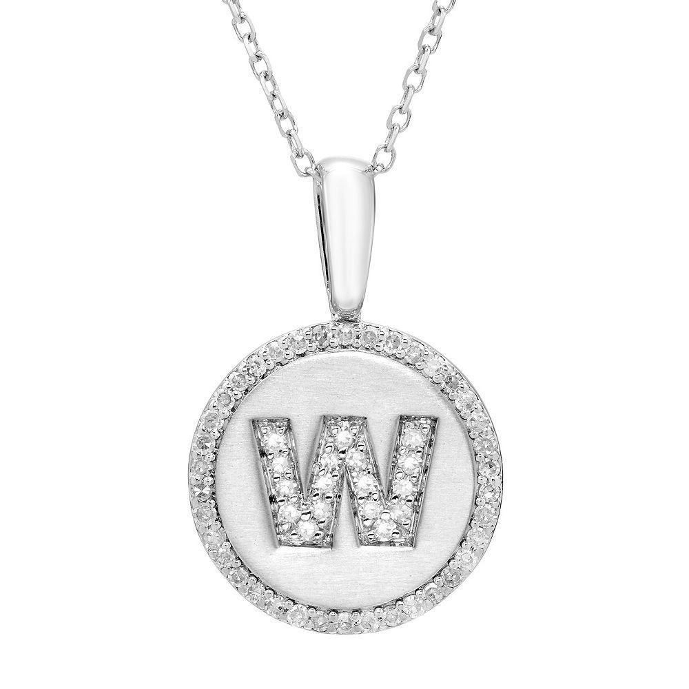 It's Personal Sterling Silver & Diamond Accent Initial Pendant Necklace, Women's, Size: 18" Product Image