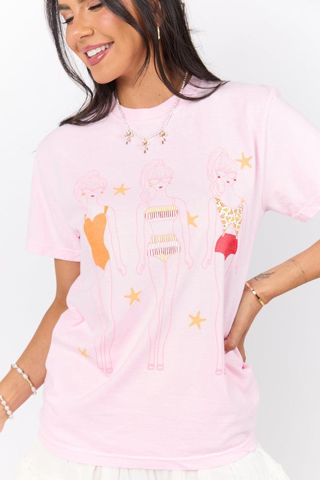 Swim Dolls Pink Graphic Tee SALE Product Image