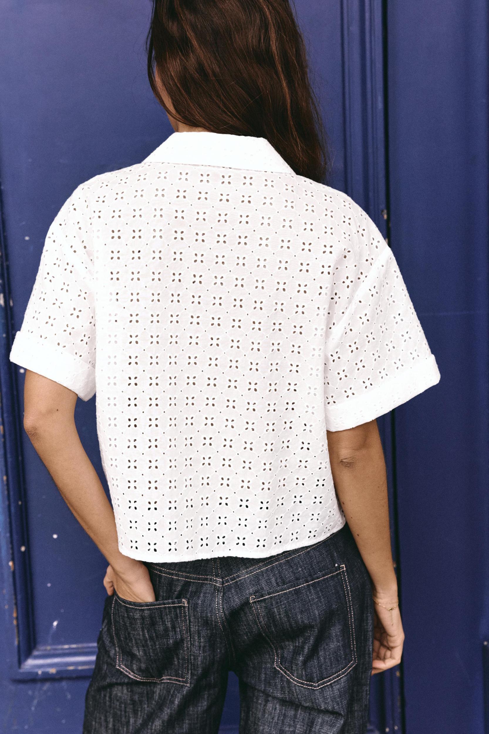 OPENWORK EMBROIDERY SHIRT Product Image
