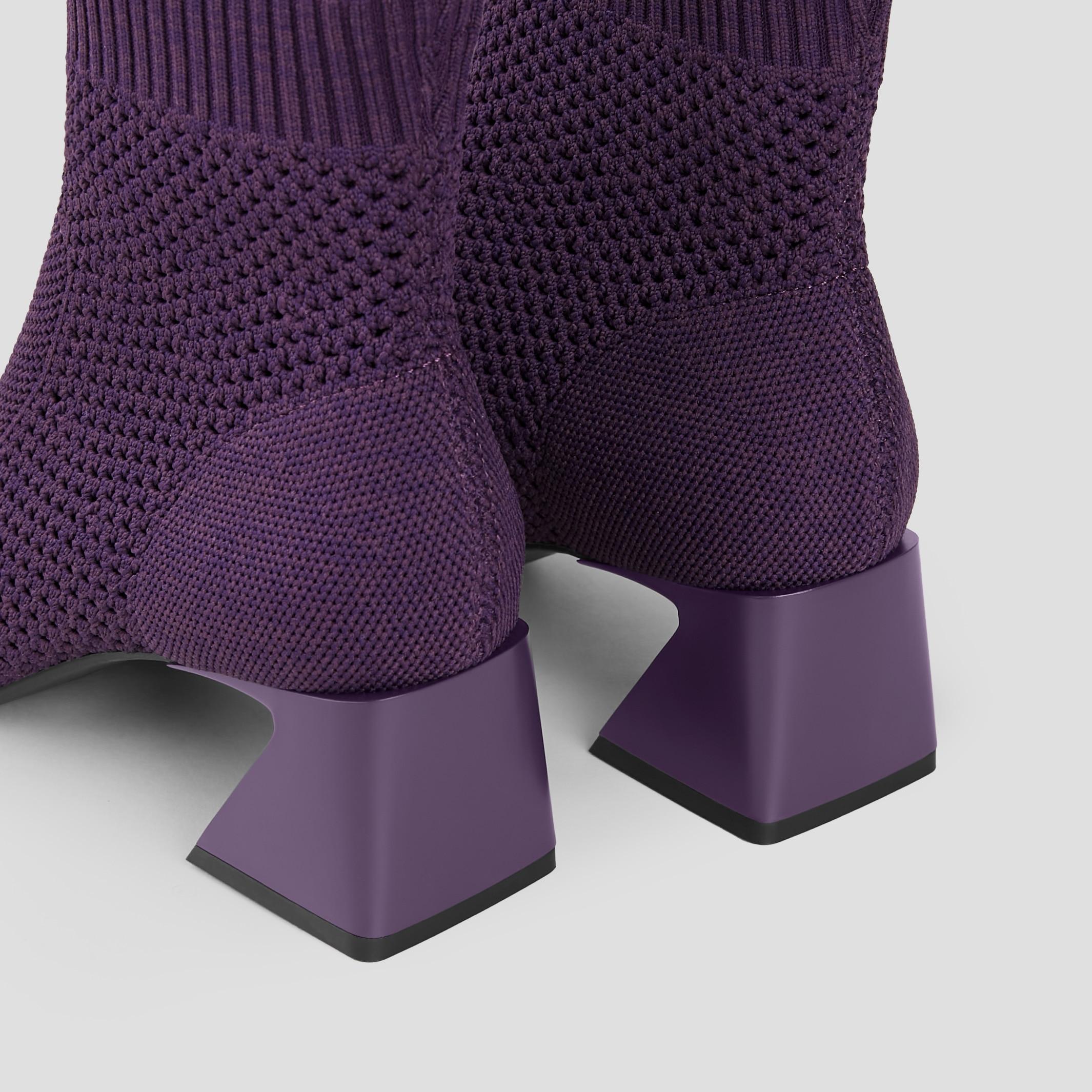 Square-Toe Perforated Heeled Boots (Melissa) Product Image