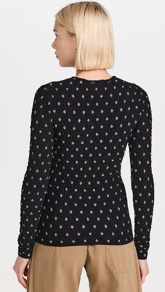FRAME Dotted Stretch Mesh Top | Shopbop Product Image