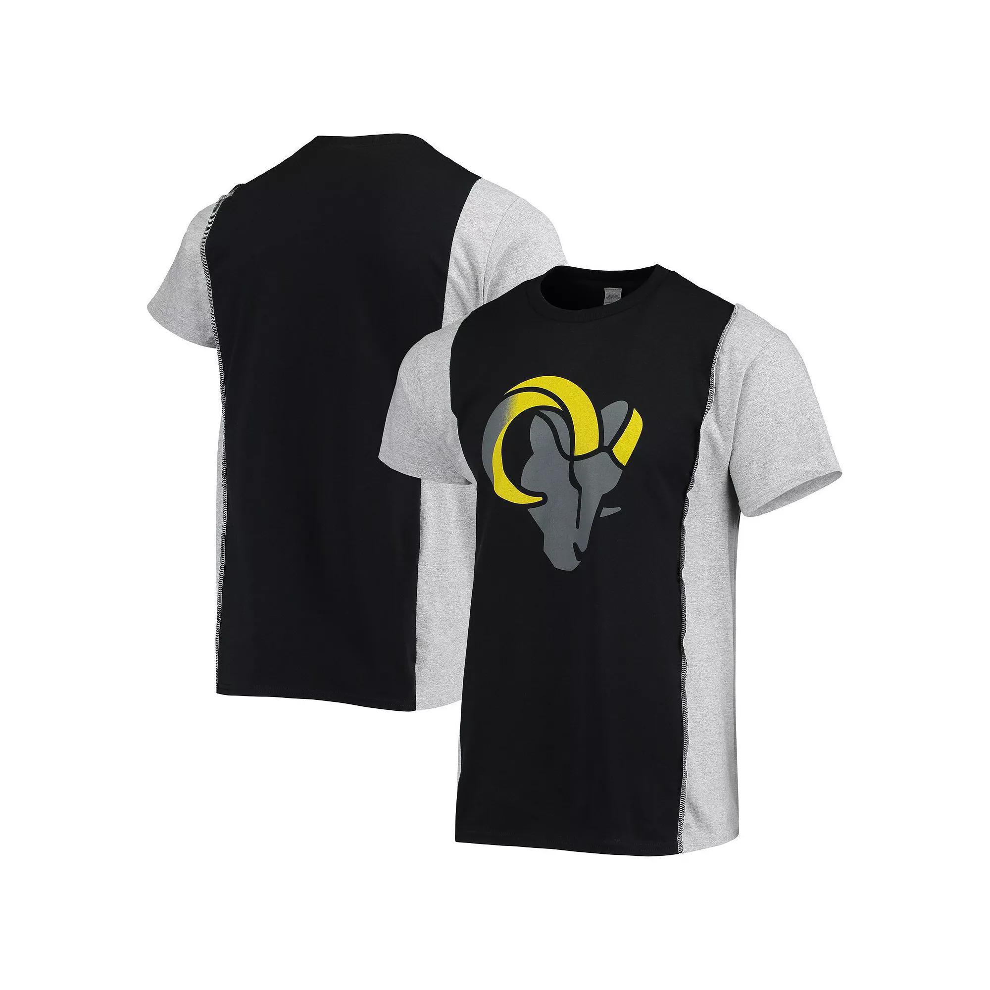 Mens Refried Apparel /Heathered Gray Los Angeles Rams Sustainable Split T-Shirt Product Image