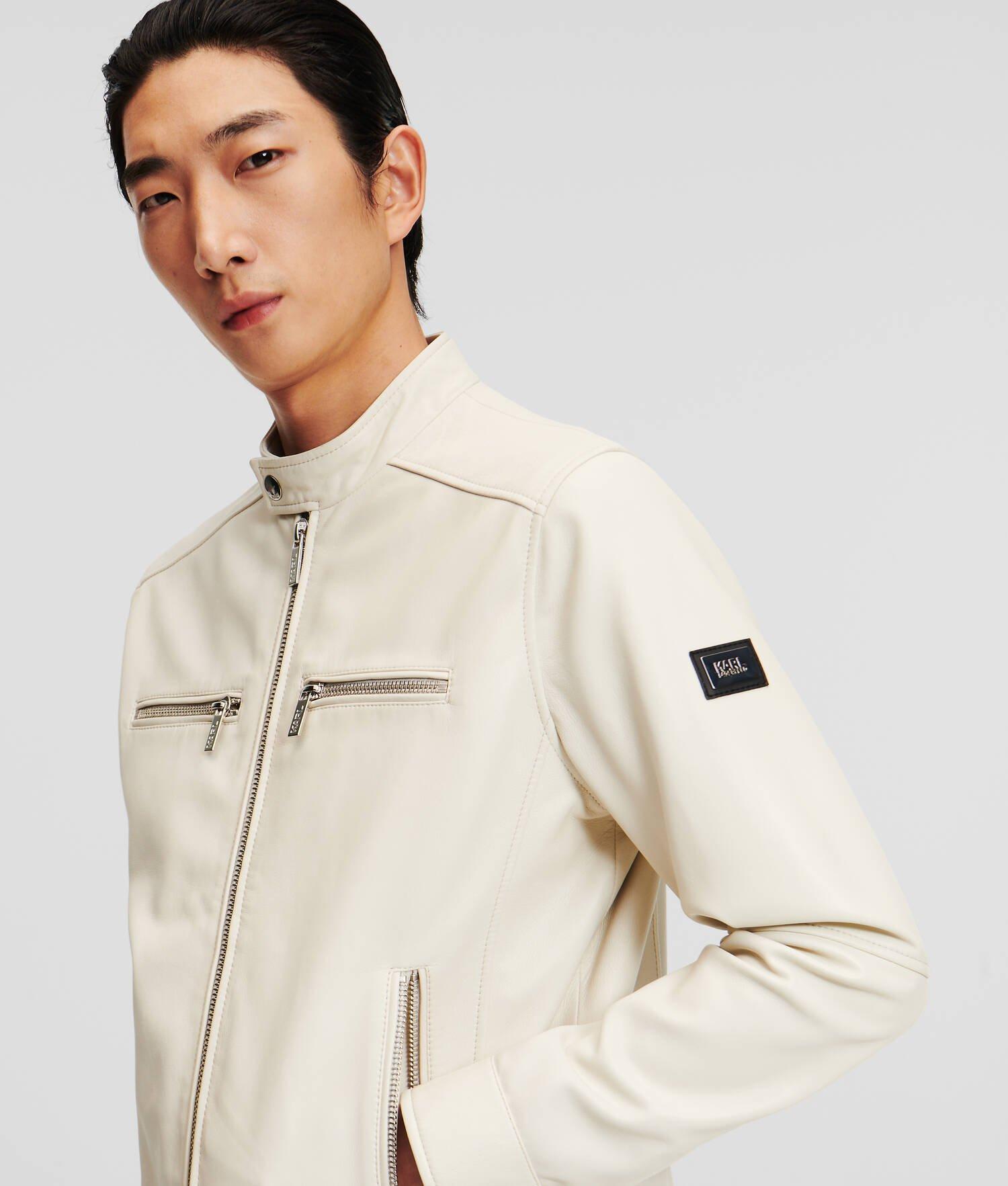 ZIP-UP LEATHER JACKET Product Image