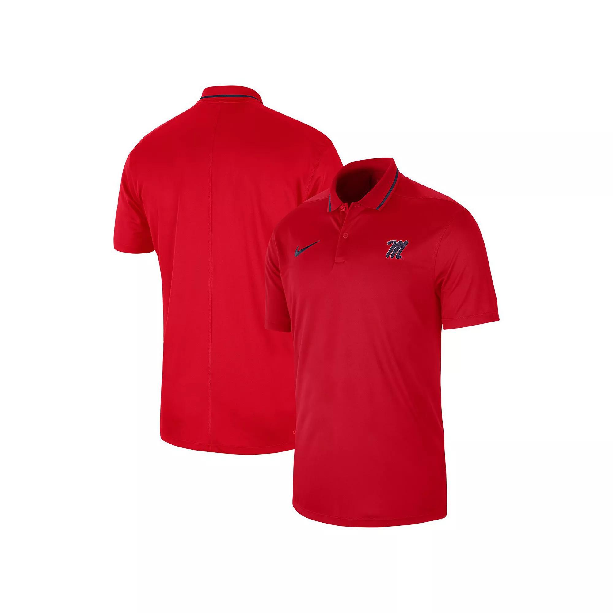 Men's Nike  Red Ole Miss Rebels 2023 Sideline Coaches Performance Polo, Size: 2XL Product Image