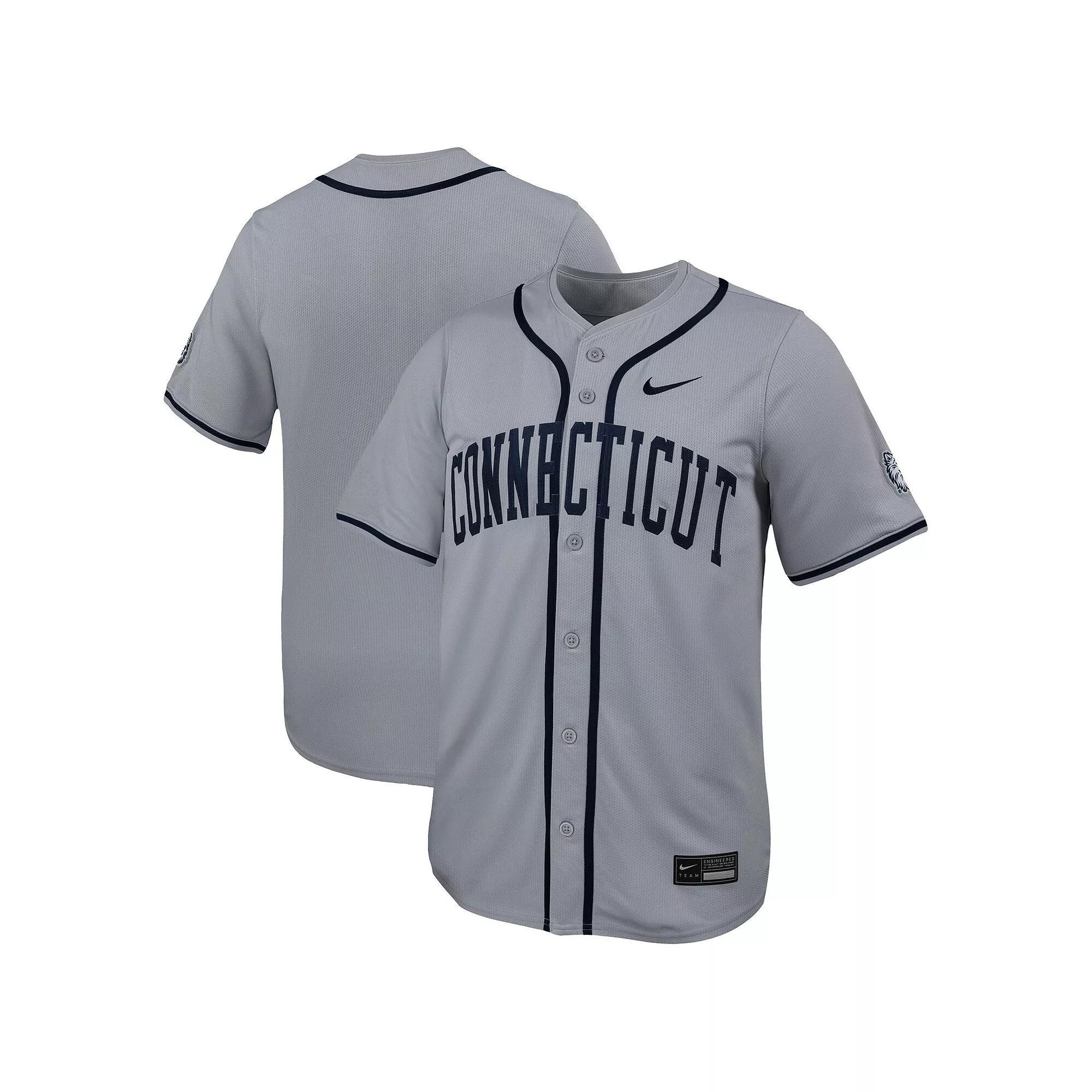Men's Nike Gray UConn Huskies Limited Baseball Jersey, Size: Medium, Grey Product Image