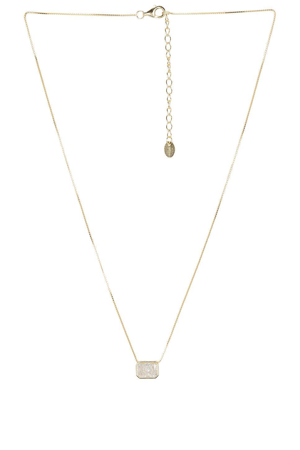 Emerald Cut Bezel Necklace SHASHI Product Image